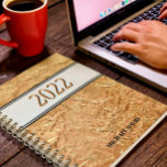 Modern Personalised Gold  Planner<br><div class="desc">This elegant Planner is decorated with a textured effect print in faux gold. Customise it by changing the name and the year. Use the Customise Further option to change the text size, style or colour if you wish. Because we create our own artwork you won't find this exact image from...</div>