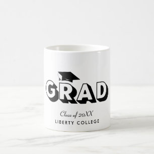 Modern Personalised Graduation Coffee Mug