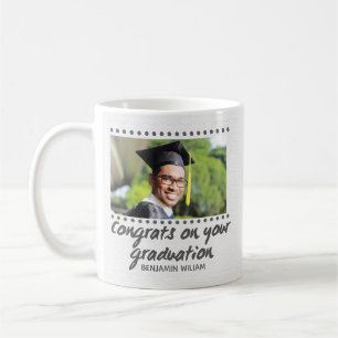 Modern Personalised Graduation Gift for guys Coffee Mug