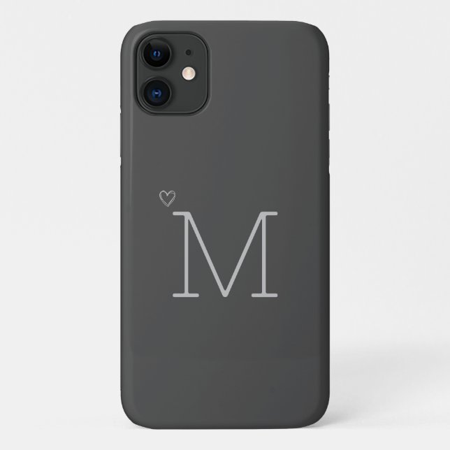  Modern Personalised Grey Case-Mate iPhone Case (Back)