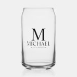 Modern Personalised Groomsman Can Glass<br><div class="desc">Modern Personalised Groomsman Gifts
featuring personalised monogram,  groomsman's name and title in classic serif font style.

Also perfect for Best Man,  Father of the Bride and more.</div>