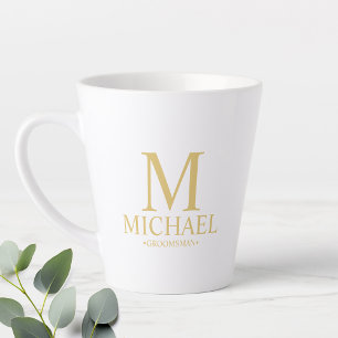 Modern Personalised Groomsman Coffee Mug