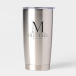 Modern Personalised Groomsman Insulated Tumbler<br><div class="desc">Modern Personalised Groomsman Gifts
featuring personalised monogram,  groomsman's name and title in classic serif font style.

Also perfect for Best Man,  Father of the Bride and more.</div>