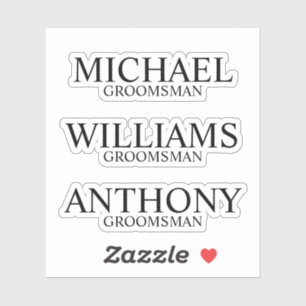 Modern Personalised Groomsman's Name