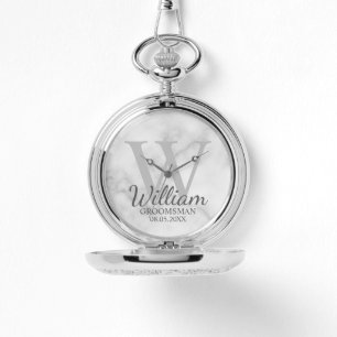 Modern Personalised Groomsman's Name and Monogram Watch