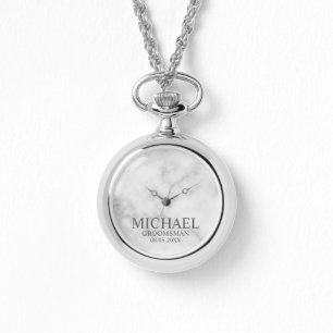 Modern Personalised Groomsman's Name and Monogram Watch