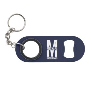 Modern Personalised Groomsmen Monogram and Name