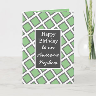 Modern Personalised Happy Birthday Nephew Card