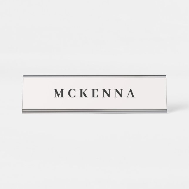 Modern Personalised Home Office Business Desk Name Plate (Front)