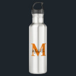Modern Personalised Initials and Name Monogram 710 Ml Water Bottle<br><div class="desc">Modern Personalised Initials and Name Monogram stainless steel water bottle</div>