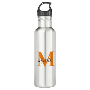 Modern Personalised Initials and Name Monogram 710 Ml Water Bottle