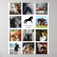 Modern Personalised Instagram Horse Photo Collage