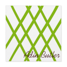 Modern Personalised Lattice in Lime Green