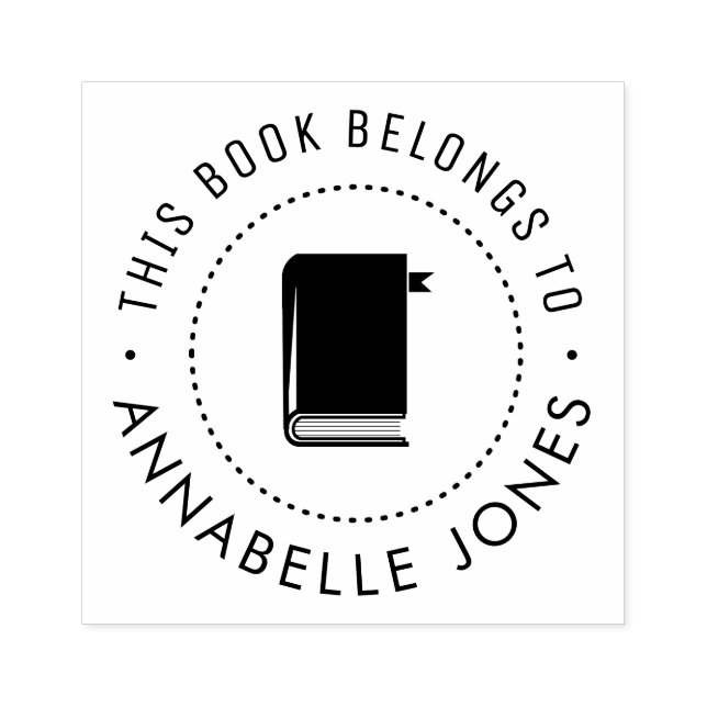 modern personalised library book stamp (Imprint)