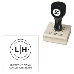 Modern Personalised Logo Business Rubber Stamp