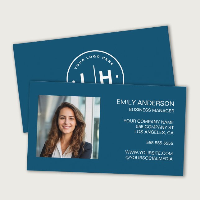 Modern Personalised Logo Photo Business Card (Creator Uploaded)