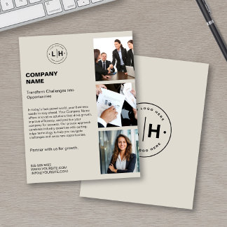 Modern Personalised Logo Photo Business Flyer
