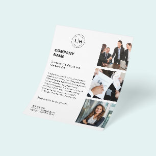 Modern Personalised Logo Photo White Business Flyer