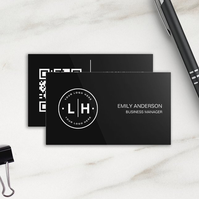 Modern Personalised Logo QR Business Card (Modern Logo QR Personalized Business Card )