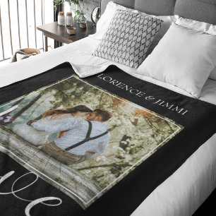 Modern Personalised   Love   Photo Fleece Blanket