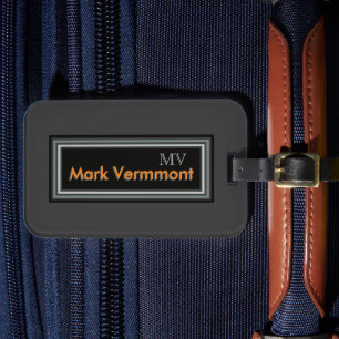 Modern Personalised Luggage Tag