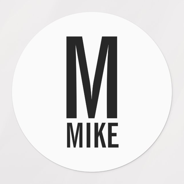 Modern Personalised Monogram and Name (Design 1)