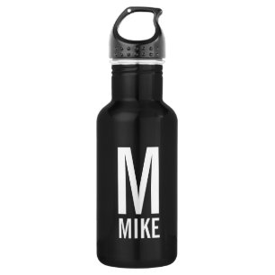 Modern Personalised Monogram and Name 532 Ml Water Bottle