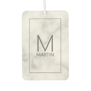 Modern Personalised Monogram and Name  Air Freshen Car Air Freshener