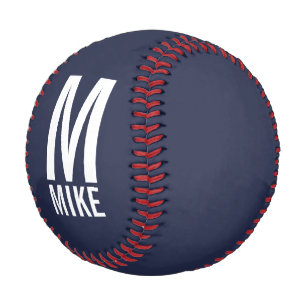 Modern Personalised Monogram and Name Baseball