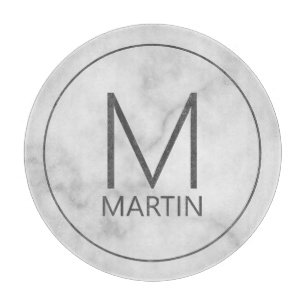 Modern Personalised Monogram and Name Cutting Boar Board