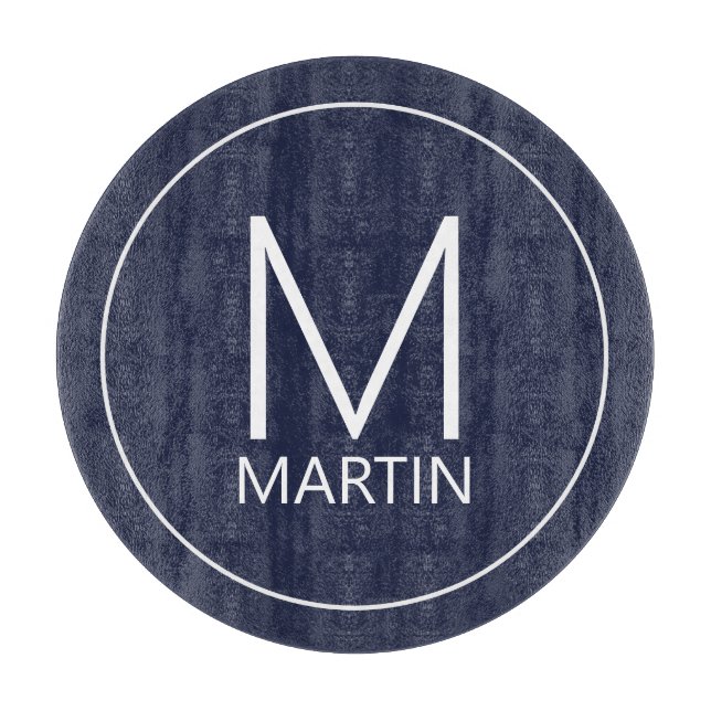 Modern Personalised Monogram and Name Cutting Board (Front)