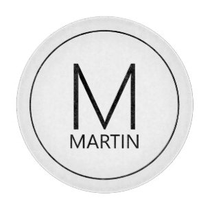 Modern Personalised Monogram and Name Cutting Board