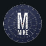 Modern Personalised Monogram and Name Dartboard<br><div class="desc">Modern Black and White Bold Monogram Design featuring personalised monogram and name in modern bold sans serif font style.
Unique gift for dad, husband, grandparents and more.
Also perfect as modern loft/minimalist home decor accessories, birthday gift, holiday gift, family reunion gift, housewarming gift and gift for any special occasions.</div>
