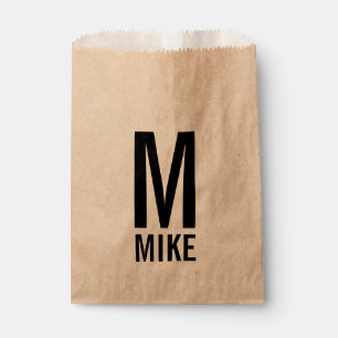 Modern Personalised Monogram and Name Favour Bags