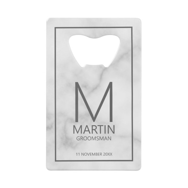 Modern Personalised Monogram and Name Groomsmen (Front)