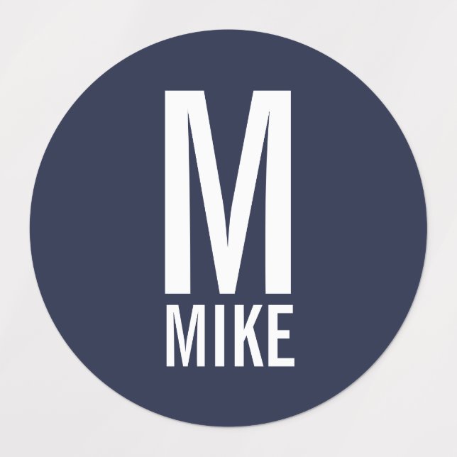 Modern Personalised Monogram and Name Labels (Design 1)