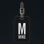 Modern Personalised Monogram and Name Luggage Tag<br><div class="desc">Modern Monogram Design featuring personalised monogram and name in modern bold sans serif font style.

Perfect gift for dad,  husband,  boyfriend,  boys and more.</div>