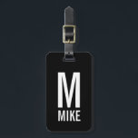 Modern Personalised Monogram and Name Luggage Tag<br><div class="desc">Modern Monogram Design featuring personalised monogram and name in modern bold sans serif font style.

Perfect gift for dad,  husband,  boyfriend,  boys and more.</div>