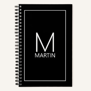 Modern Personalised Monogram and Name Notebook