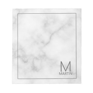 Modern Personalised Monogram and Name Notepad