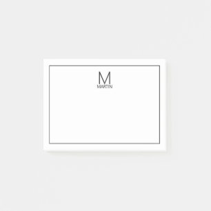 Modern Personalised Monogram and Name Notepad