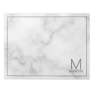Modern Personalised Monogram and Name Notepad
