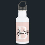 Modern Personalised Monogram and Name Pastel Pink 532 Ml Water Bottle<br><div class="desc">Introducing our Modern Personalised Monogram and Name Pastel Pink Water Bottle, a stylish and practical accessory for staying hydrated on the go. This water bottle features a modern design in soft pastel pink, personalised with your monogram and name for a custom touch. Perfect for gym workouts, outdoor activities, or daily...</div>