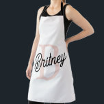 Modern Personalised Monogram and Name Pastel Pink Apron<br><div class="desc">Introducing our Modern Personalised Monogram and Name Pastel Pink Apron, a stylish and functional addition to your kitchen or as a thoughtful gift. This apron features a contemporary design in soft pastel pink, personalised with your monogram and name, adding a touch of elegance and uniqueness. Perfect for cooking, baking, or...</div>