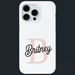 Modern Personalised Monogram and Name Pastel Pink iPhone 15 Pro Max Case<br><div class="desc">Introducing our Modern Personalised Monogram and Name Pastel Pink iPhone 15 Pro Max Case, a stylish and protective accessory for your device. This case features a sleek design in soft pastel pink, personalised with your monogram and name, adding a touch of elegance and uniqueness to your phone. Perfect for showcasing...</div>