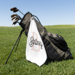 Modern Personalised Monogram and Name Pastel Pink Golf Towel<br><div class="desc">Introducing our Modern Personalised Monogram and Name Pastel Pink Golf Towel, a stylish and functional accessory for avid golfers. This premium golf towel features a sleek pastel pink design, personalised with your monogram and name for a unique and elegant touch. Made from high-quality, absorbent material, it ensures your equipment stays...</div>