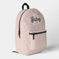 Modern Personalised Monogram and Name Pastel Pink