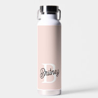 Modern Personalised Monogram and Name Pastel Pink