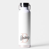 Modern Personalised Monogram and Name Pastel Pink