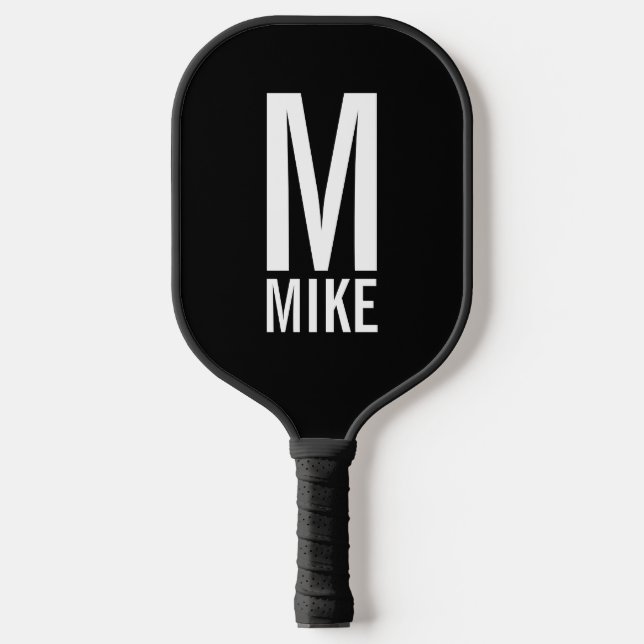 Modern Personalised Monogram and Name Pickleball Paddle (Front)